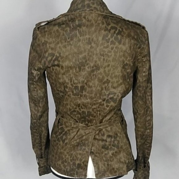 Current/Elliott green animal print jacket - Picture 3 of 6